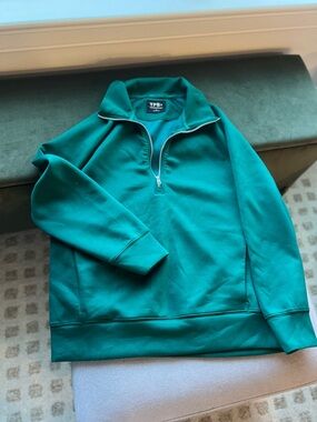 Abercrombie & Fitch Green Quarter-Zip Pullover